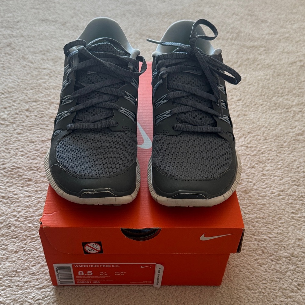 Nike Charcoal and White Running Shoes